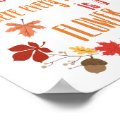 Autumn Poem // Cute Seasonal Autumn Decor Poster ポスター (角)