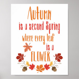 Autumn Poem // Cute Seasonal Autumn Decor Poster ポスター