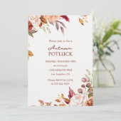 Autumn Potluck へのご招待 | 水彩画の秋 招待状 (スタンド正面)