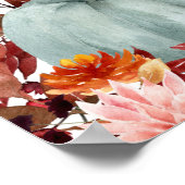 Autumn Pumpkin Baby Shower Welcome Foam Board ポスター (角)