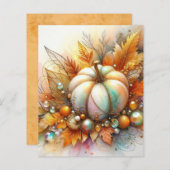 Autumn Pumpkin & Baubles Scrapbook Paper (正面/裏面)