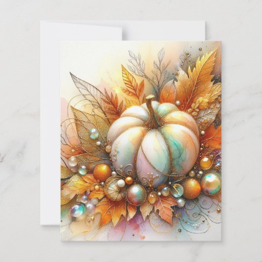 Autumn Pumpkin & Baubles Scrapbook Paper (正面)