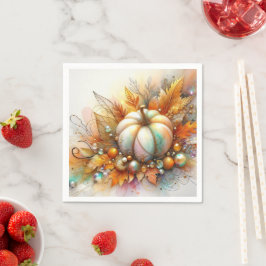 Autumn Pumpkin Baubles Table スタンダードカクテルナプキン