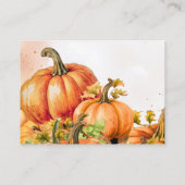 Autumn Pumpkin Books for Baby Card Baby Shower エンクロージャーカード (裏面)