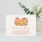 Autumn Pumpkin Books for Baby Card – Boho Fall サンキューカード (スタンド正面)