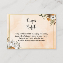 Autumn Pumpkin Diaper Raffle Card – Fall コーリングカード