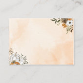 Autumn Pumpkin Diaper Raffle Card – Fall コーリングカード (裏面)