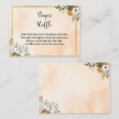 Autumn Pumpkin Diaper Raffle Card – Fall コーリングカード (正面/裏面)