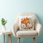 Autumn Pumpkin Floral Fall Leaves Home Decor クッション (椅子)