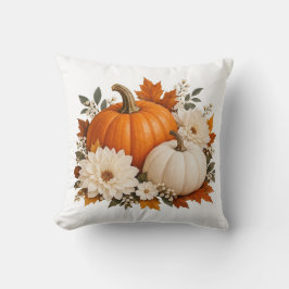 Autumn Pumpkin Floral Fall Leaves Home Decor クッション