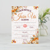 Autumn Pumpkin Floral Invitation 招待状 (スタンド正面)