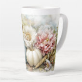 Autumn Pumpkin Floral Mug カフェラテマグ (右アングル)