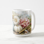 Autumn Pumpkin Floral Mug コーヒーマグカップ (正面右)