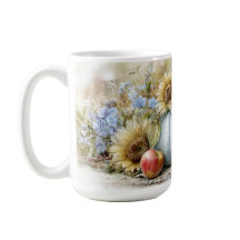 Autumn Pumpkin Floral Mug
