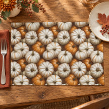 Autumn Pumpkin Harvest Thanksgiving Paper Placemat