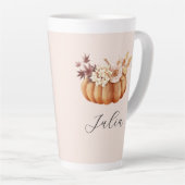 Autumn Pumpkin Latte Mug | Cozy Rustic Gift Her カフェラテマグ (右アングル)