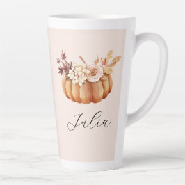 Autumn Pumpkin Latte Mug | Cozy Rustic Gift Her カフェラテマグ