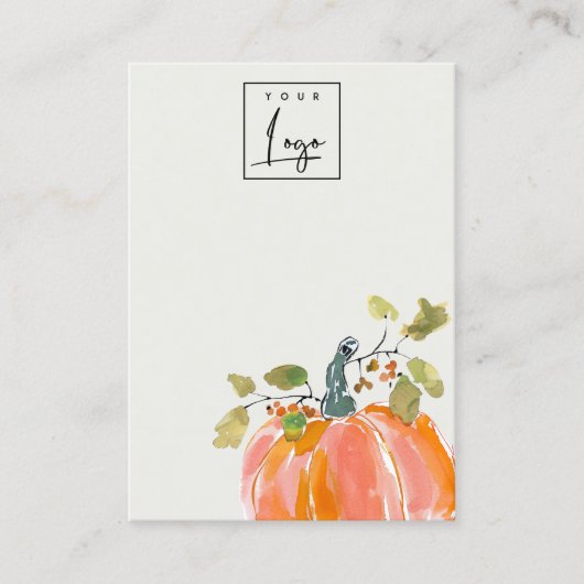 Autumn Pumpkin Logo Earring Necklace Blank Display 名刺 (正面)