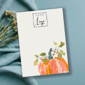 Autumn Pumpkin Logo Earring Necklace Blank Display 名刺