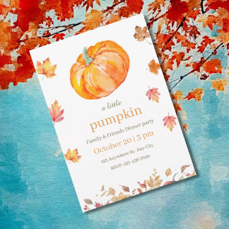 Autumn Pumpkin Party Invite 招待状