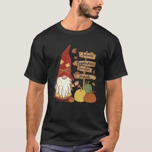 Autumn Pumpkin Patch Gnome Fall Family Pajama Than Tシャツ (正面)
