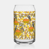Autumn Pumpkin Pattern Can Glass for Fall Drinks ガラス缶 (裏面)
