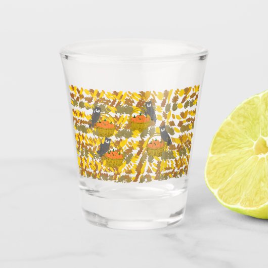 Autumn Pumpkin Pattern Shot Glass Party Favor ショットグラス (正面)