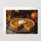 Autumn Pumpkin Pie Postcard シーズンポストカード (正面/裏面)