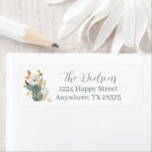 Autumn Pumpkin Return Address ラベル (インサイチュ)