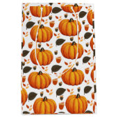 Autumn Pumpkins ミディアムペーパーバッグ (正面)