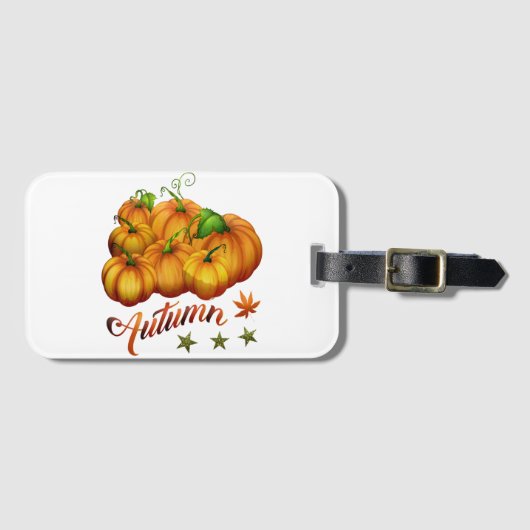 Autumn pumpkins    ラゲッジタグ (正面横)