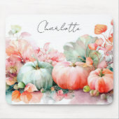 Autumn Pumpkins and Flowers  マウスパッド (正面)