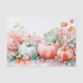 Autumn Pumpkins and Flowers Fall Decoupage 薄葉紙 (正面)