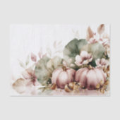 Autumn Pumpkins and Flowers Fall Pattern Decoupage 薄葉紙 (正面)