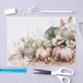Autumn Pumpkins and Flowers Fall Pattern Decoupage 薄葉紙 (クラフト)