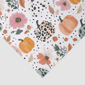 Autumn Pumpkins and Flowers Fall Pattern Decoupage 薄葉紙 (詳細)