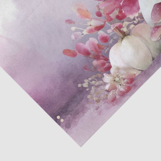 Autumn Pumpkins and Flowers Fall Pattern Decoupage 薄葉紙 (詳細)