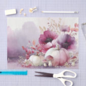 Autumn Pumpkins and Flowers Fall Pattern Decoupage 薄葉紙 (クラフト)