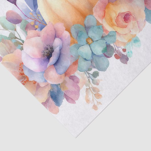 Autumn Pumpkins and Flowers Fall Pattern Decoupage 薄葉紙 (詳細)