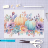 Autumn Pumpkins and Flowers Fall Pattern Decoupage 薄葉紙 (クラフト)