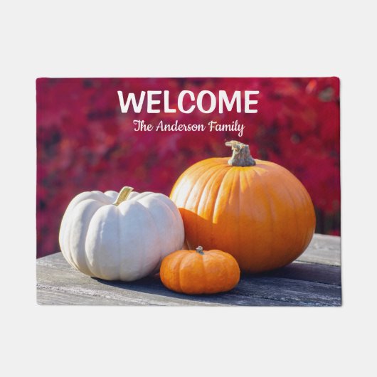 Autumn Pumpkins Doormat ドアマット (正面)