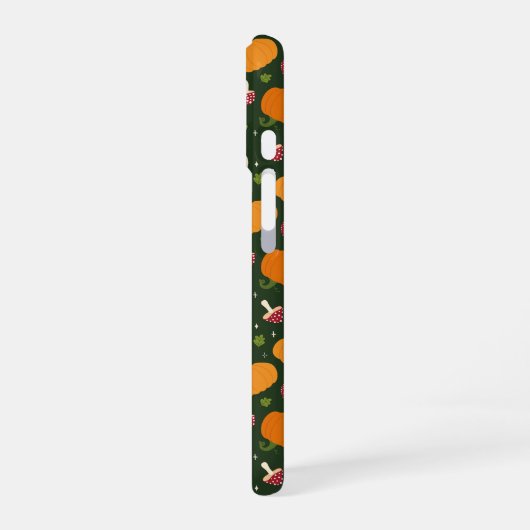 Autumn Pumpkins & Mushrooms Seamless Pattern Phone iPhone 16ケース (左側面)