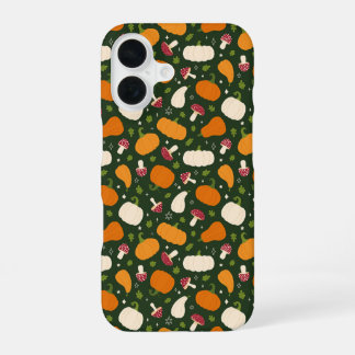 Autumn Pumpkins & Mushrooms Seamless Pattern Phone iPhone 16ケース