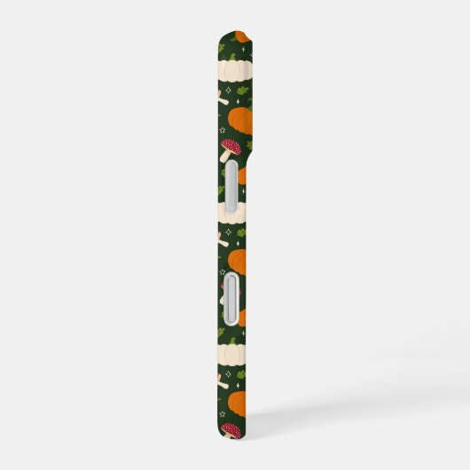Autumn Pumpkins & Mushrooms Seamless Pattern Phone iPhone 16ケース (右側面)