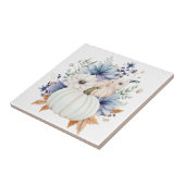 Autumn Punpkin Floral Ceramic Tile タイル (側面)