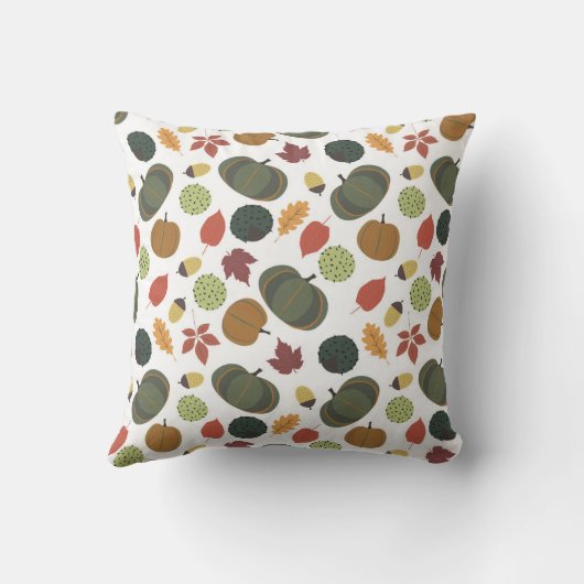 autumn pupmkins pattern クッション (裏面)