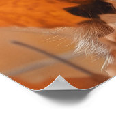 Autumn Raccoon Art Print, Fall Animal in Clothes ポスター (角)