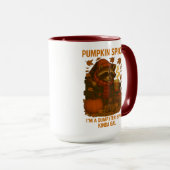Autumn Raccoon Funny Pumpkin Spice Latte マグカップ (正面右)