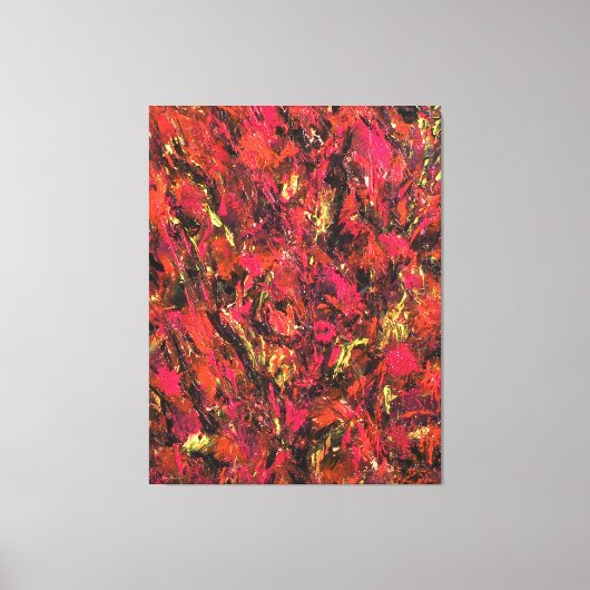 "Autumn Rains", Impressionism, abstract, acrylic キャンバスプリント (正面)