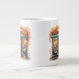 Autumn Reads Café Mug — Fall Bookstore ジャンボコーヒーマグカップ